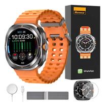 Smartwatch Prime Ma27 Ultra Nfc Gps Ip68 Bluetooth Preto Laranja Smartwatch Prime Ma27 Ultra Nfc Gps Ip68 Bluetooth Preto Laranja