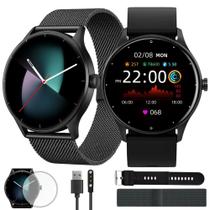 Smartwatch Redondo Mini Tela Amoled 40mm Pulseira Metal
