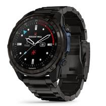 Smartwatch Relógio Garmin Descent Mk3i com Monitor Cardíaco de Pulso e GPS Cinza Carbono Titânio DLC c/ pulseira de Titânio