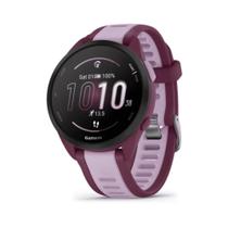 Smartwatch Relógio Garmin Forerunner 165 Music Cereja/ Lilás WW com Monitor Cardíaco de Pulso e GPS 43mm