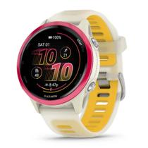 Smartwatch Relógio Garmin Forerunner 570 com Monitor Cardíaco de Pulso e GPS Framboesa 42mm