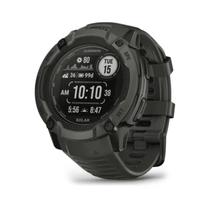 Smartwatch Relógio Garmin Instinct 2X Solar Verde Musgo com Monitor Cardíaco de Pulso e GPS 50mm