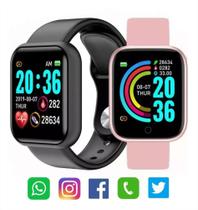 Smartwatch Relógio Inteligente D20 Y68 Unissex com Bluetooth Smartwatch Relógio Inteligente D20 Y68 Unissex com Bluetooth
