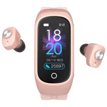 Smartwatch Relógio inteligente Fone De Ouvido Bluetooth 2 em 1 Cor Rosa