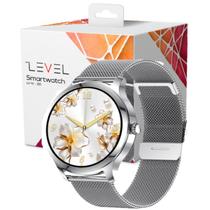 Smartwatch Relógio Inteligente Level 1.32 - Recebe e realiza Ligações, GPS, Sport, Ciclo Feminino-com Garantia e NF