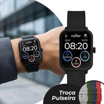 Smartwatch Relógio Inteligente Preto com Caixa de Polímero e Pulseira de Silicone à Prova d Água Kit 5 Pulseiras Condor Smartwatch Relógio Inteligente Preto com Caixa de Polímero e Pulseira de Silicone à Prova d Água Kit 5 Pulseiras Condor