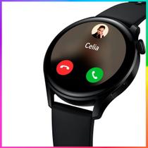Smartwatch Relógio Inteligente Preto Pro Redondo Lançamento Original + Nfe