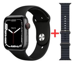 Smartwatch Relógio Inteligente S28 Pro Preto Bluetooth Masculino Feminino Pulseira Extra