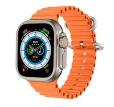 Smartwatch Relógio Inteligente Ultra Laranja Troca Pulseira