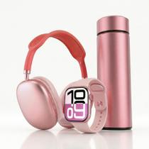 Smartwatch Serie 10 Esportivo Versão 2026 Android e iOs Garrafa inox e Headset