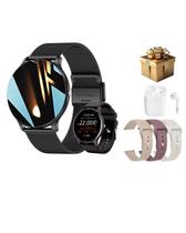 Smartwatch Smart Series Relógio Inteligente Feminino Pulseira de metal