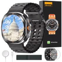 Smartwatch Smart Ultra Responde Whats Relógio 47mm GPS 2 Pulseiras