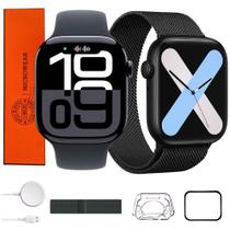 Smartwatch Smart W10 Mini Relógio Inteligente 42mm Amoled Com Pulseira Metal