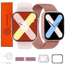 Smartwatch Smart W10 Mini Relógio Inteligente 42mm Amoled Com Pulseira Metal