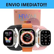 Smartwatch Sport hw68 ultra mini 41mm compativel Android / IOS 2 Pulseiras relógio feminino Pulso Fino - microwear