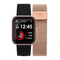 Smartwatch Technos Connect Max com GPS Preto e Rosé - IP68 Smartwatch Technos Connect Max com GPS Preto e Rosé - IP68