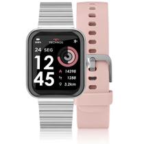 Smartwatch Technos Connect MAX Prata e Rosa - TMAXAK/C7K