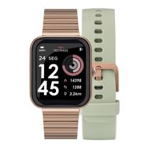 Smartwatch Technos Connect MAX Rose e Verde TMAXAJ/7T
