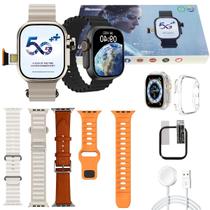 Smartwatch Ultra 3 Ai Chip 5g 16gb Kit 4 Pulseiras Relogio Inteligente Lançamento Câmera Wifi Smartwatch Ultra 3 Ai Chip 5g 16gb Kit 4 Pulseiras Relogio Inteligente Lançamento Câmera Wifi