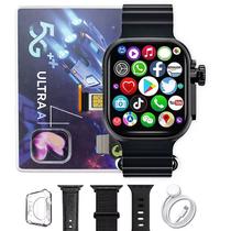 Smartwatch Ultra 4 Ai 5G 16gb Serie 11 Android Tela Amoled Câmera Chip 4 Pulseira Microwear