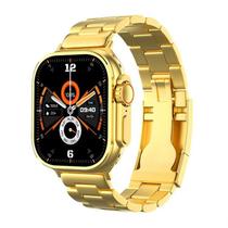 Smartwatch Ultra 9 Gold 24k Dourado Mini Versão Gold Série 9 41mm com 2 pulseiras - mod 2023 - Microwear