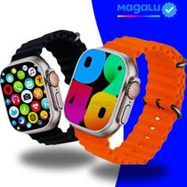 Smartwatch Ultra 9 Relógio Inteligente Serie 9 / 49mm GPS NFC Android IOs Masculino Feminino 2025 / 3 Pulseiras