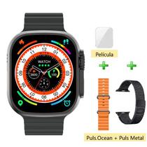Smartwatch Ultra 9 U9 Max Serie 9 Lanç. 2023 Microwear 3 pulseiras + Película