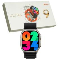 Smartwatch Ultra Max W69 Série 9 Amoled 1GB Armazena Musicas