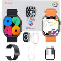 Smartwatch Ultra W69+ Plus Relógio Inteligente 49mm Kit Amoled Gps Nfc Microwear WearmaxOS C/Nf