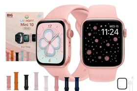 Smartwatch W10 Mini Series 41mm 8 Pulseiras Tela Amoled preto Smartwatch W10 Mini Series 41mm 8 Pulseiras Tela Amoled preto