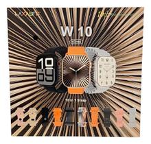 Smartwatch W10 Ultra 46mm Com 10 Pulseiras Inteligente Fit Dourado-escuro Mesh Preto Cinza-escuro