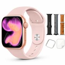 Smartwatch W11 Mini Pro Relógio Inteligente 41mm Bluetooth Chamadas Notificações WhatsApp Monitor Cardíaco Pressão Esportivo Android iOS