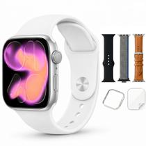 Smartwatch W11 Mini Pro Relógio Inteligente 41mm Bluetooth Chamadas Notificações WhatsApp Monitor Cardíaco Pressão Esportivo Android iOS
