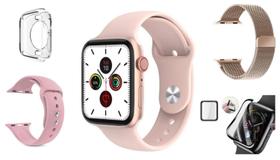 Smartwatch W28 Pro Relógio Série 8 Nfc Siri Bluetooth Android Ios Kit Pulseira Case Pelicula Com Nf