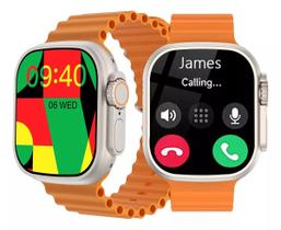 Smartwatch W68 Ultra Serie 8 2 Pulseiras Nfc Gps Siri Tela 2,2 Multi-Funções Androi iOS Bluetooth