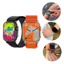 Smartwatch w69 mini Série 9 Watch Tela Infinita Nfc Gps + Pelicula + Pulseiras - microwear