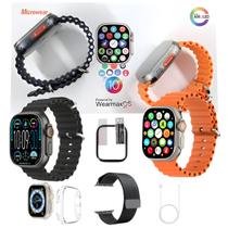 SmartWatch W69 Ultra Plus Relogio Tela Amoled Lançamento Android iOS Bluetooth Gps Kit Completo Nf