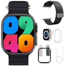 Smartwatch W69 Ultra Plus Serie 10 Tela Amoled 49mm 2 Gb Gps Bussulo Nfc Indução C/Acessórios Nf - Microwear