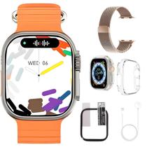 Smartwatch W69 Ultra Plus Serie 10 Tela Amoled 49mm 2 Gb Gps Bussulo Nfc Indução C/Acessórios Nf - Microwear