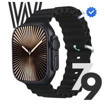 Smartwatch W79 S Ultra Xwear Original android e iOs 49mm NFC 3 pulseiras couro e metal relógio inteligente masculino e femino