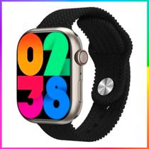 Smartwatch Watch 9 Preto ProMax Amoled NFC + 3 Pulseiras GPS Traking + 20 modos Esportivos