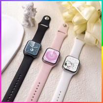 Smartwatch Watch 9 Pro Rosa Inclusas 2 Pulseiras Troca Foto de Fundo, Faz e Recebe Ligações, à Prova D'gua Original com