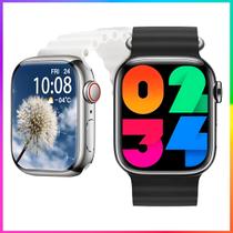 Smartwatch Watch HW9 PRO 2 Amoled 3 Preto pulseiras NFC assistente de vóz à prova de água Masculino e Feminino Troca Fot