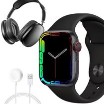 Smartwatch Watch Series 9 PROMAX + Fone Bluetooth Pro 9 + 2 Pulseiras NFC android e iOs inteligente