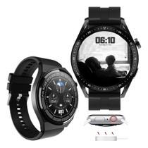 Smartwatch Wearfit Pro Redondo Hw3 Preto Amoled Faz Recebe Chamada Max HW3 Envio Já