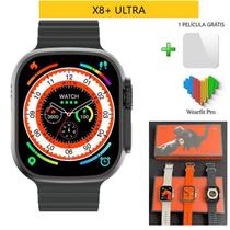 Smartwatch X8+ Ultra Max 49mm ultra 8 Esportes Saúde Faz e Recebe Ligação X8 + Séria 9 Trava Pulseira - X8MAX