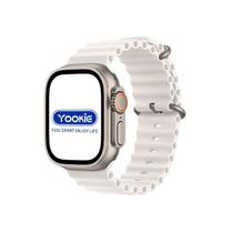 Smartwatch Yookie T800 Ultra - 49mm. Bluetooth. Branco & Dourado