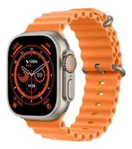Smartwatch Z8 Ultra Laranja Instagram Facebook Chamada Nfc Gps Android iOS Bluetooth