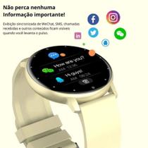 Smartwatch zwear z102d bt 4.0 android, ios tela 1.3 pol. gold