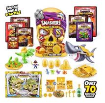 Smashers Zuru Caveira Dino Island Gold Treasure - Caça Ao Tesouro 70 surpresas Fun